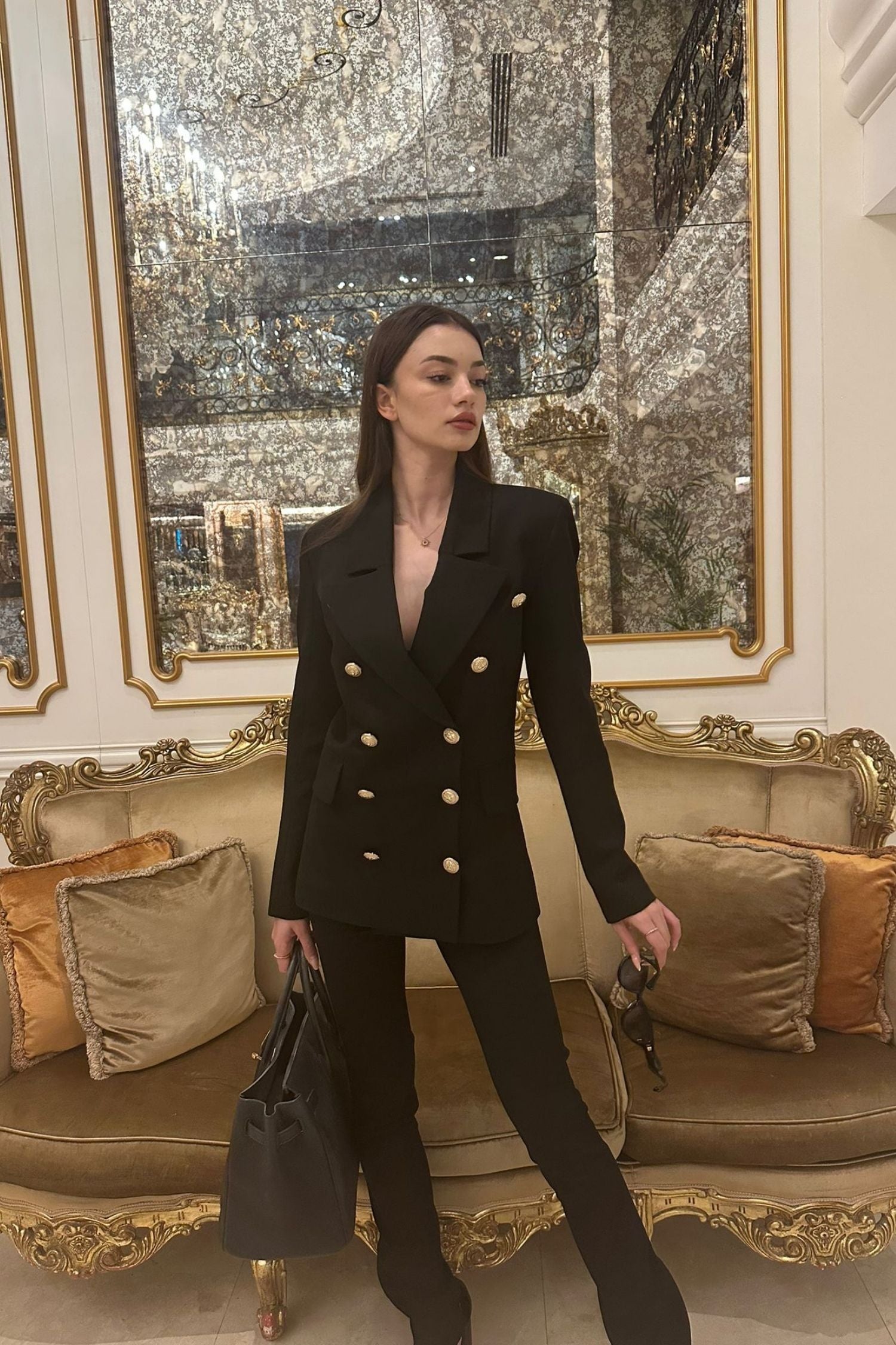 DOZZA JACKET WITH GOLD BUTTON