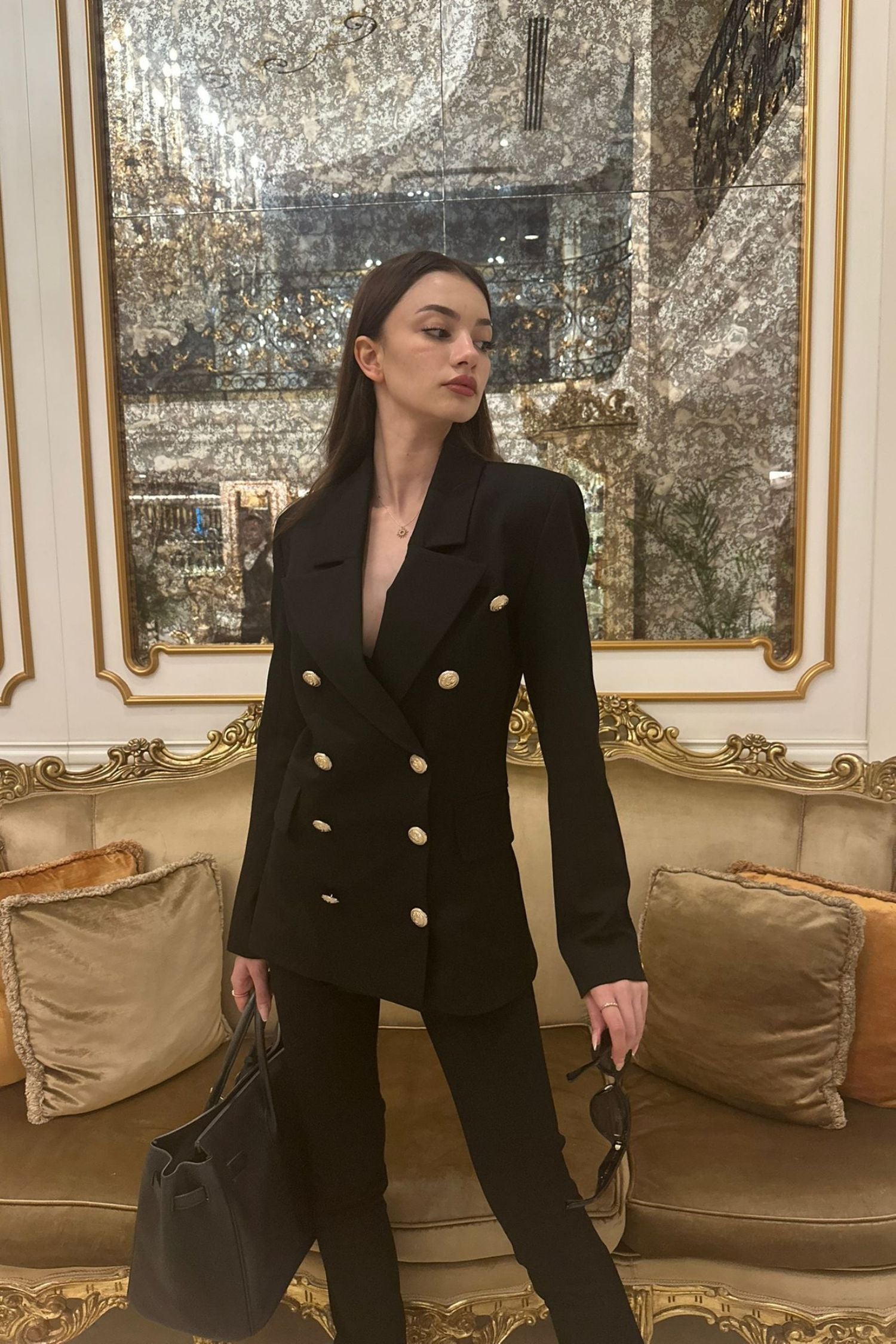 DOZZA JACKET WITH GOLD BUTTON