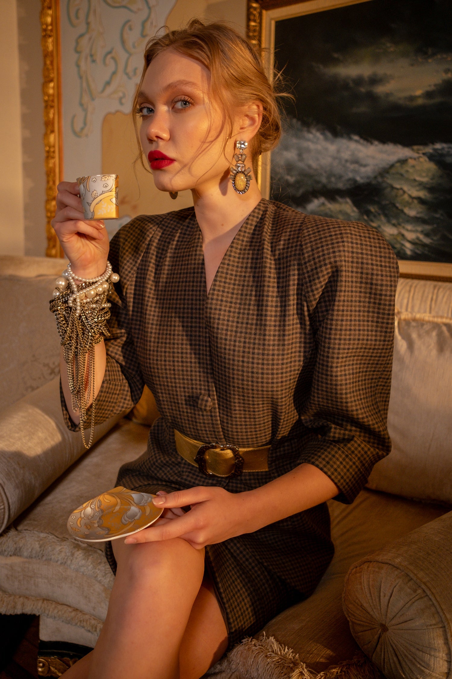 SAVANNAH BUSINESS JACKET WITH CHEQUERED