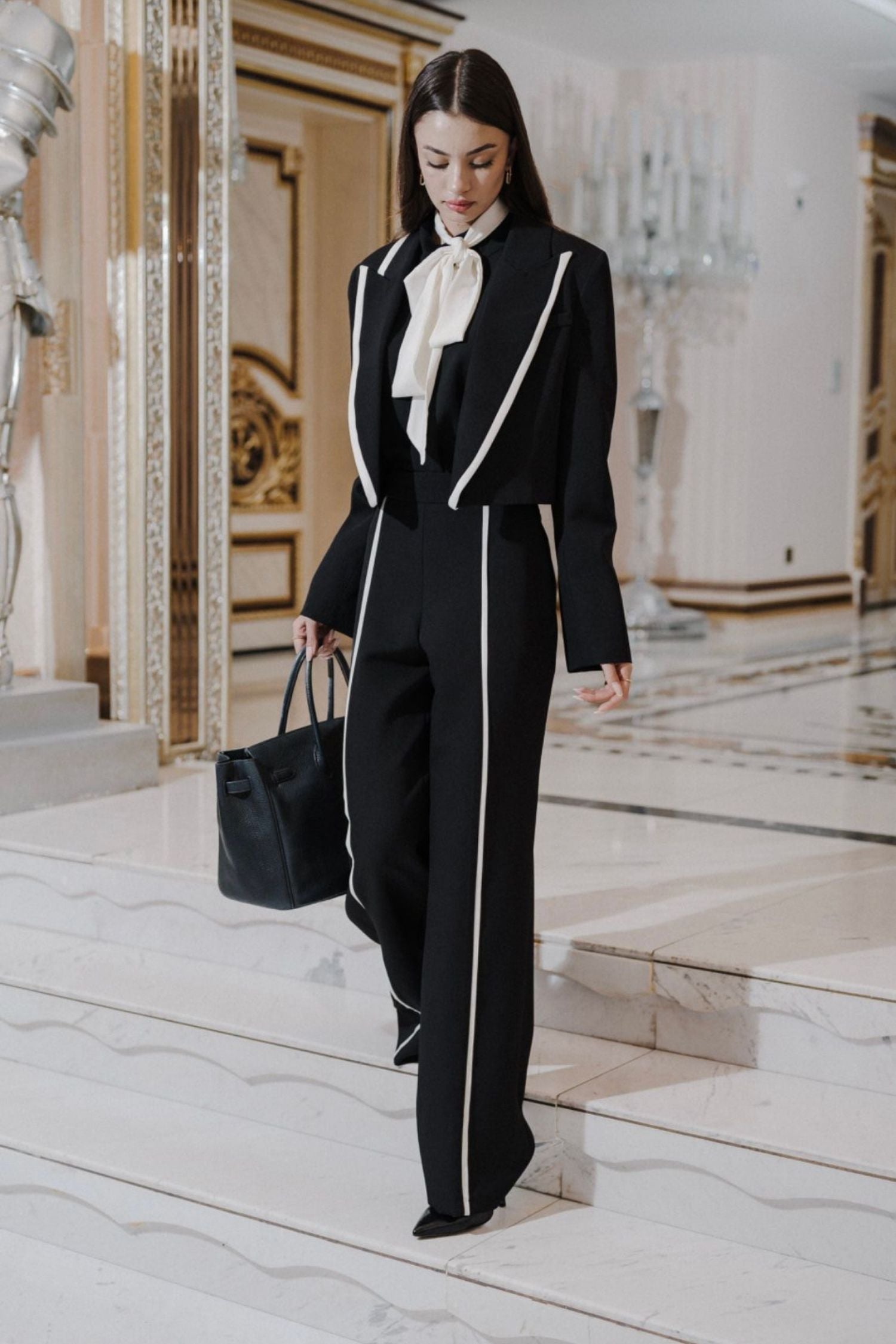 WHITE WIPING TROUSERS AND JACKET SET