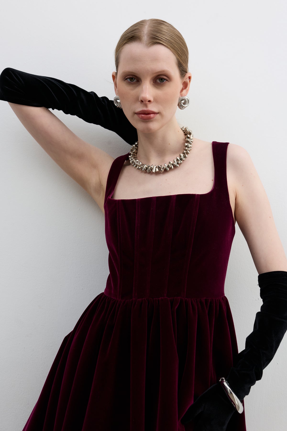 LUXE BORDO ELBİSE