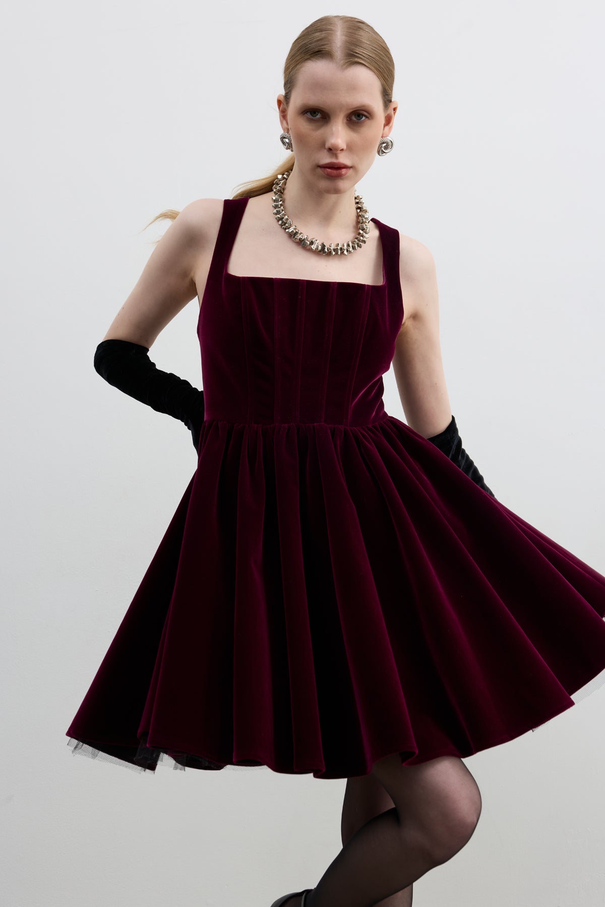 LUXE BORDO ELBİSE