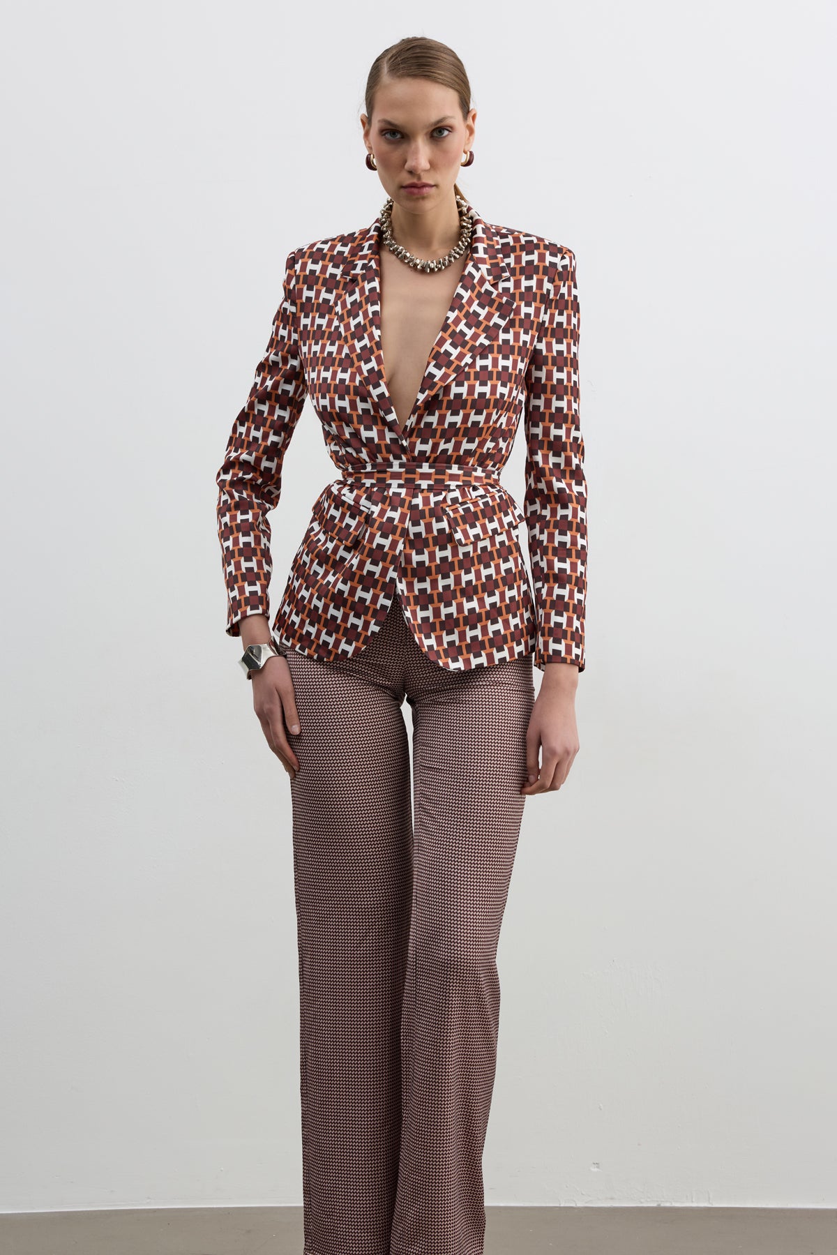 GIANA BROWN BLAZER JACKET