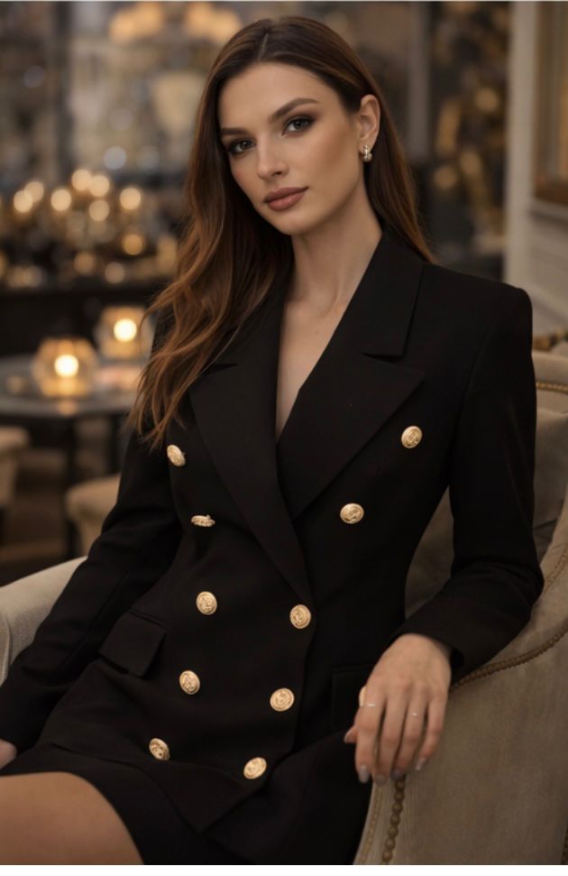 DOZZA JACKET WITH GOLD BUTTON