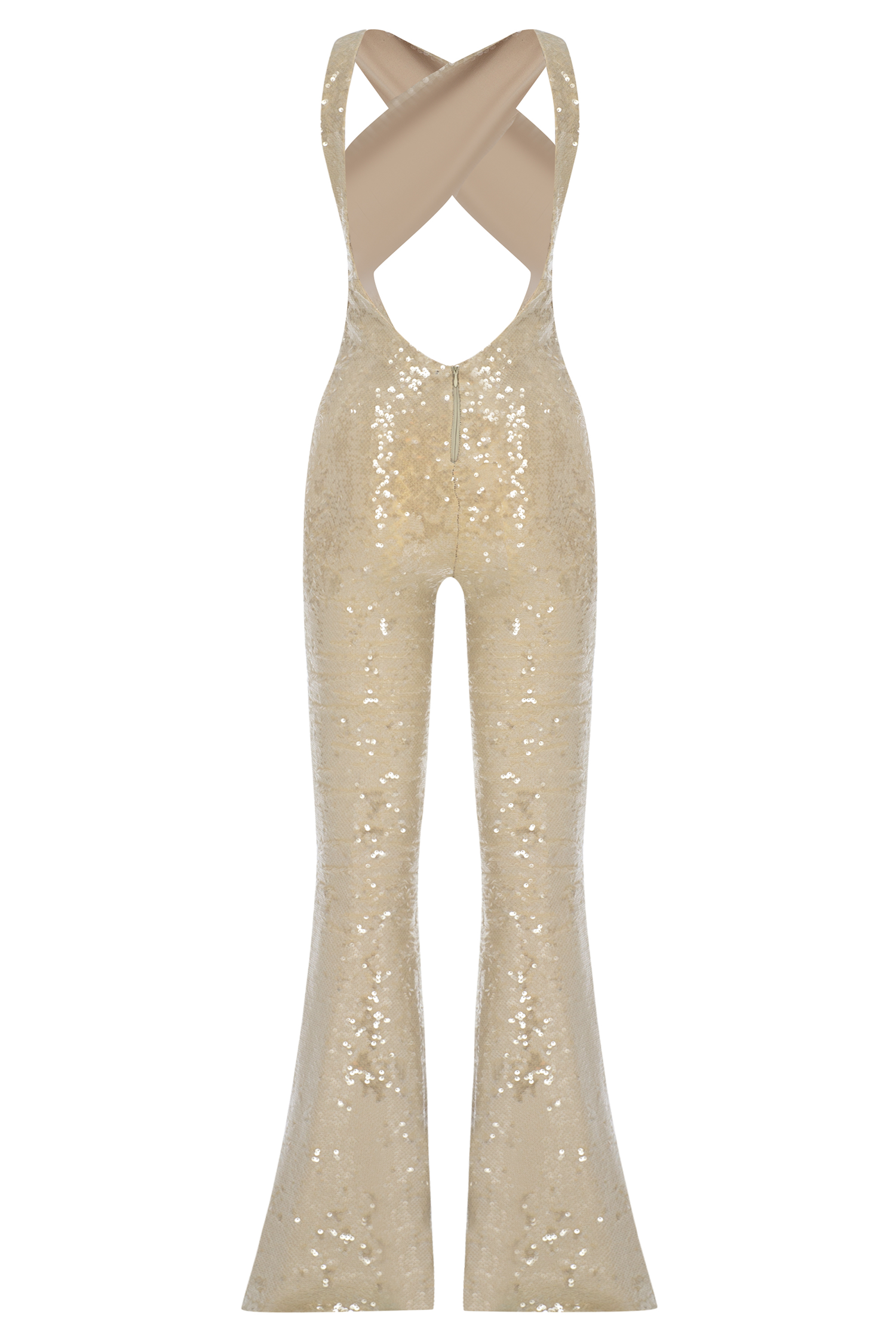 GIGI JUMPSUIT IN BEIGE SEQUIN