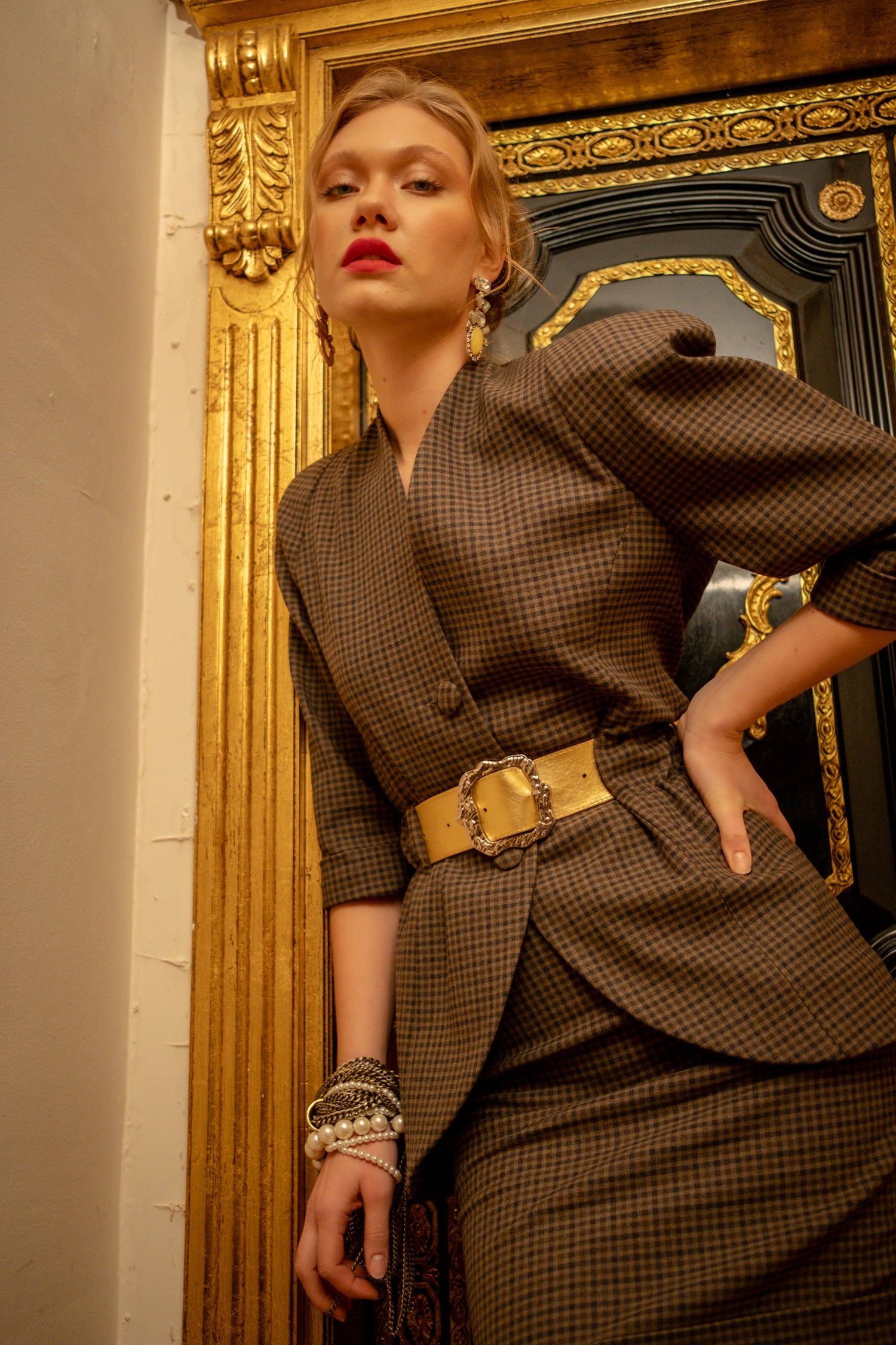 SAVANNAH BUSINESS JACKET WITH CHEQUERED AND SKIRT