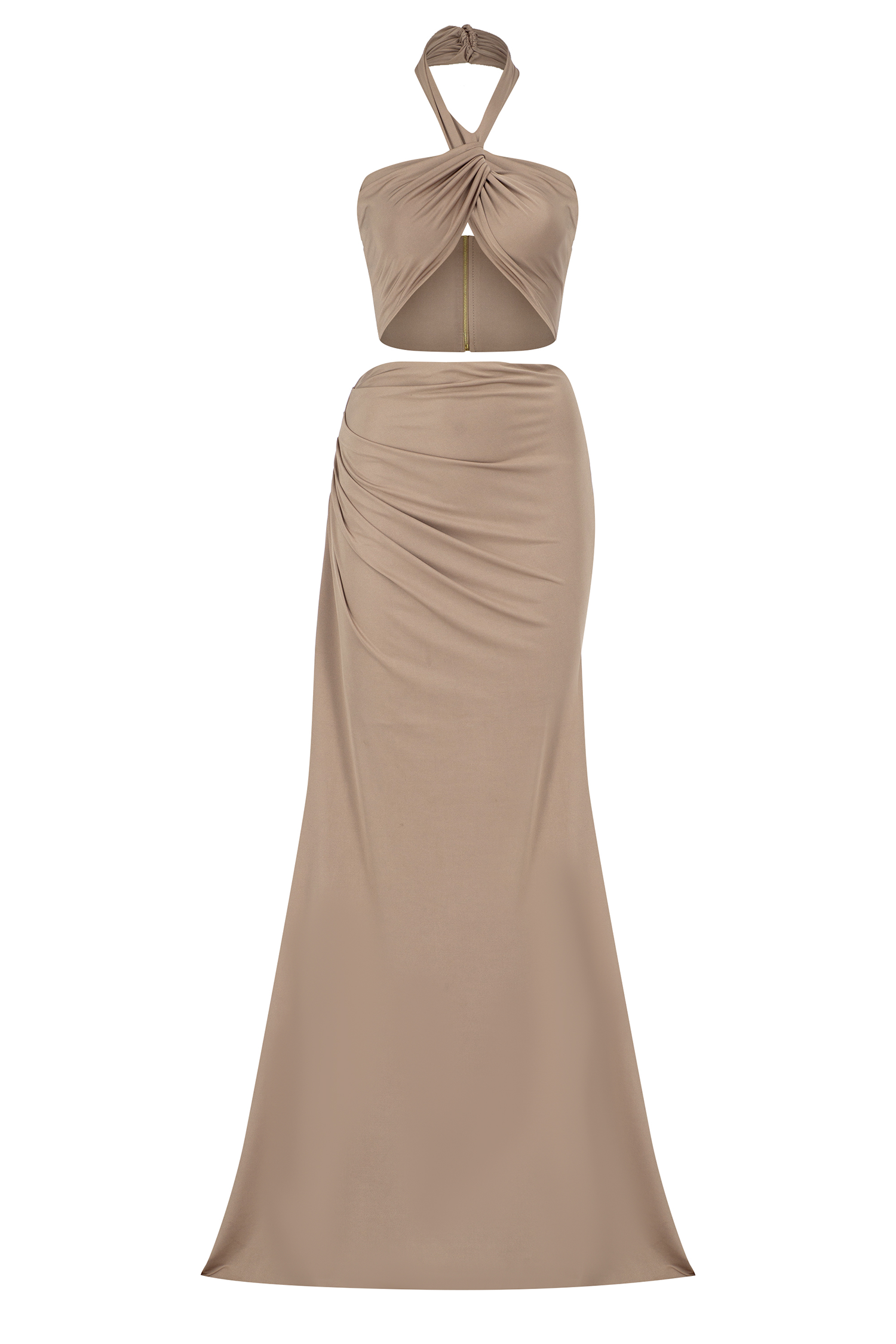 LUNA NUDE JARSE SUIT IN BEIGE