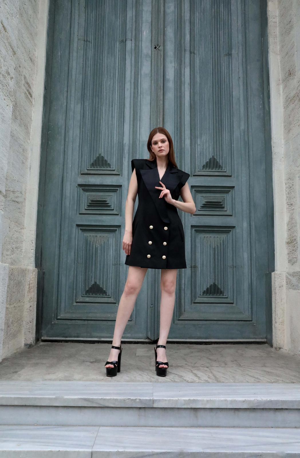 MONICA BLACK COLOR JACKET DRESS